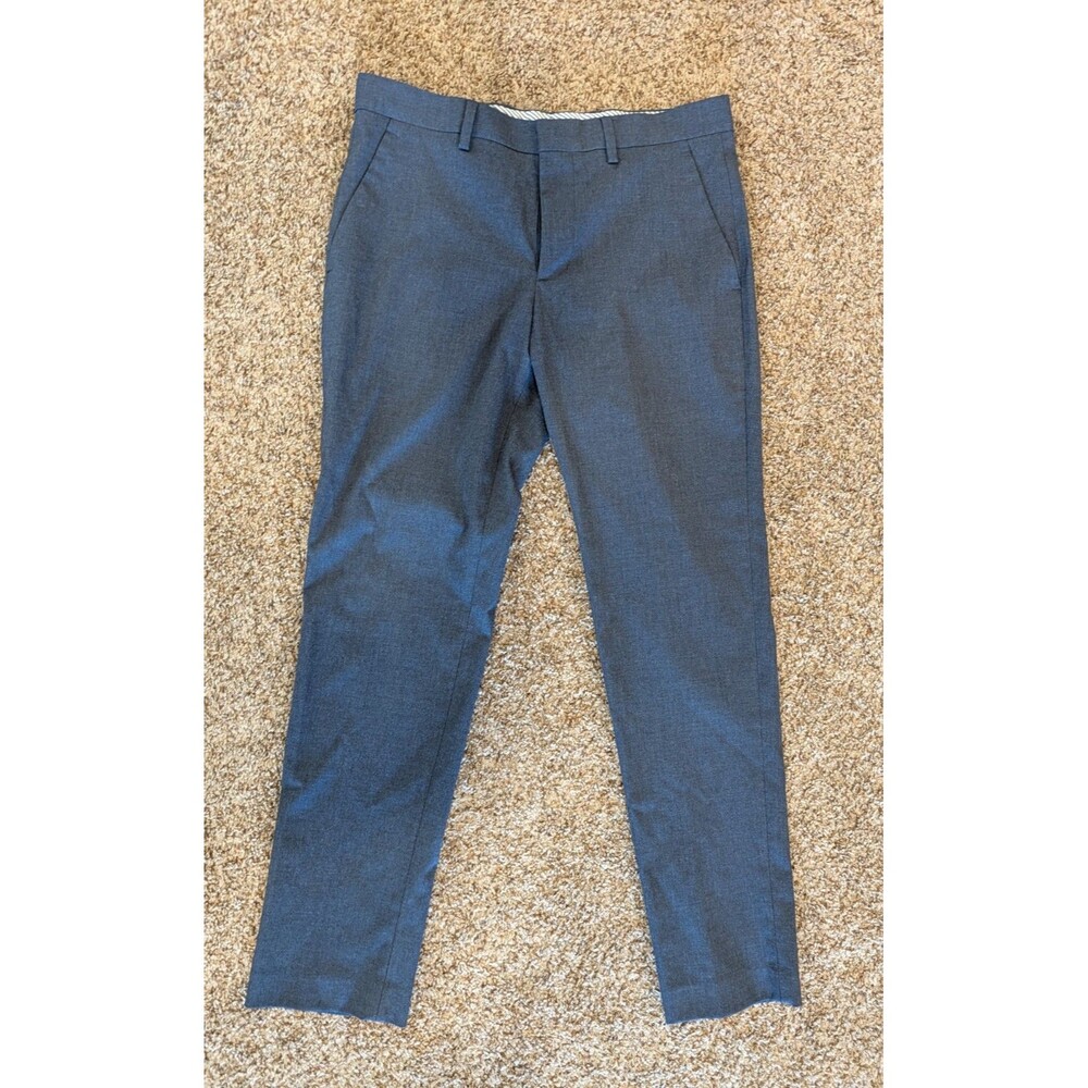 Express Mens Dress Pants 29x30 Blue Extra Slim Stretch Wrinkle Resistant 1071